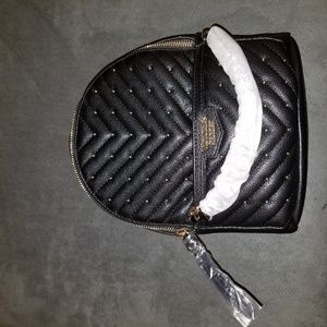 VS Studded V-Quilt Black Mini Backpack NWT